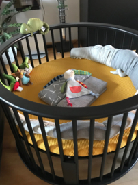 Hoeslaken rond boxmatras wafelkatoen