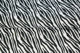 Kussen småstad bank zebraprint zwart/wit 180 x 50 cm