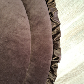 Boxkleed rond nicky velours/velvet croco met satijnen ruche