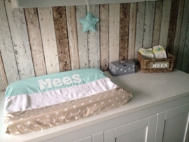 Babykamer set met naam mint/beige