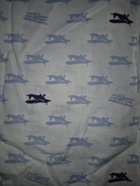 Katoen vliegtuigen lichtblauw