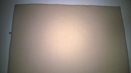(V) Dekentje wafel/fleece beige/donkergrijs 60 x 80 cm