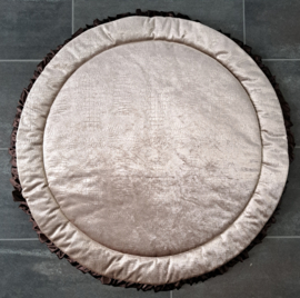 Boxkleed rond nicky velours/velvet croco met satijnen ruche