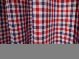 Gordijnen ruit/hartje rood-wit-blauw