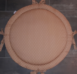 Boxkleed rond wafelkatoen/kleine sterretjes