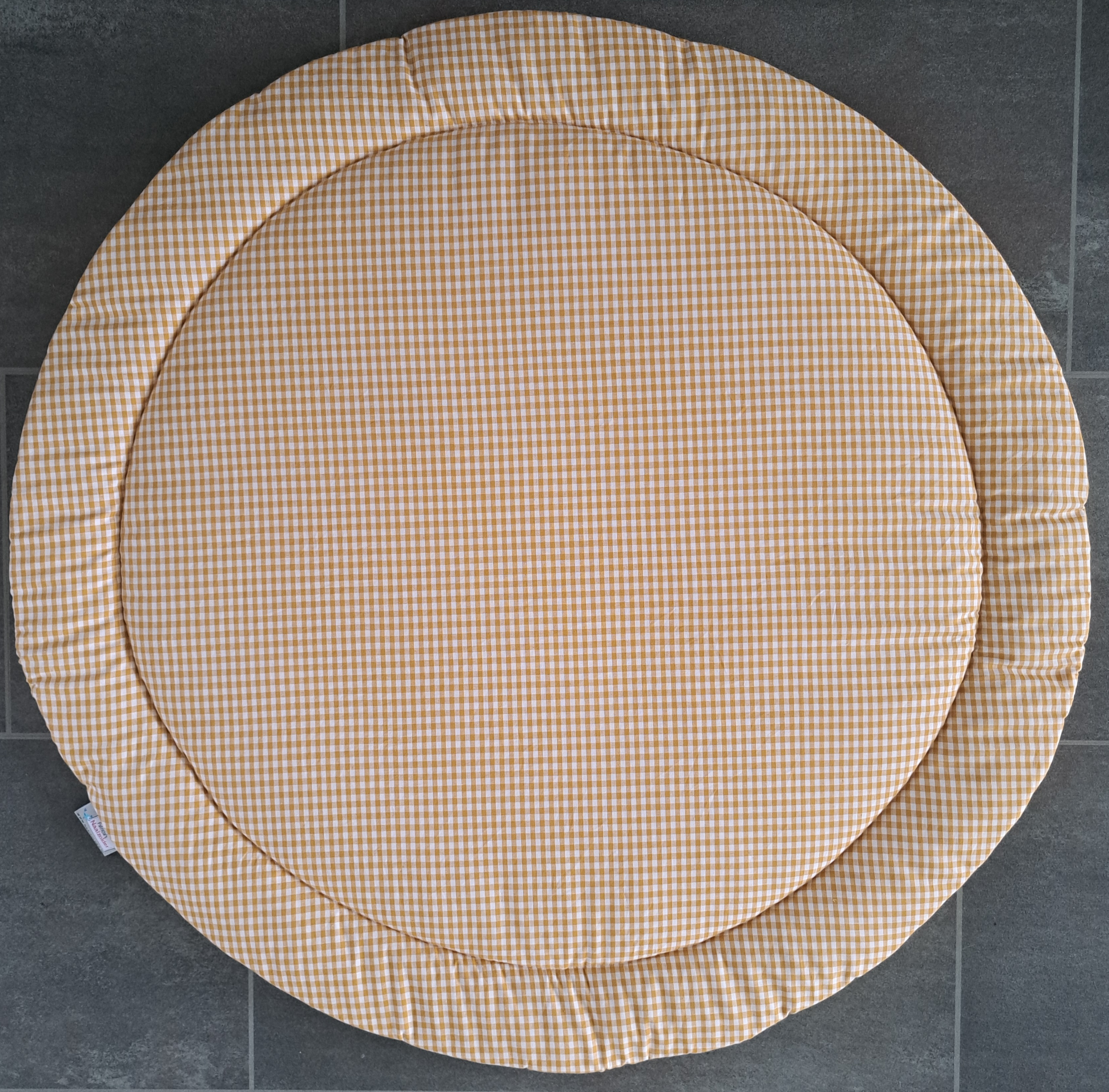 Boxkleed rond nicky velours/kleine ruit