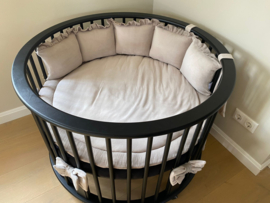 Set rond Pip nicky velours met hydrofiele ruche