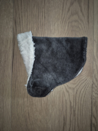 (V) Hobbyhorse dekentje donkergrijs/off-white