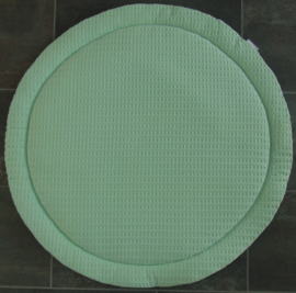 Boxkleed rond wafelkatoen/grove wafelkatoen