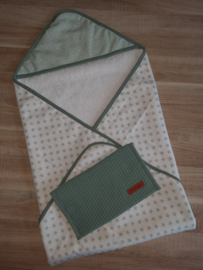 Set sterretjes/stipjes wit/mint/oudgroen