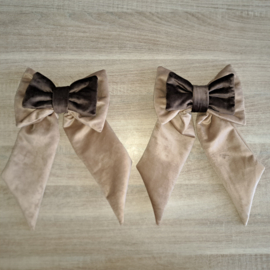 Striklint velours holland velvet goud met bruin