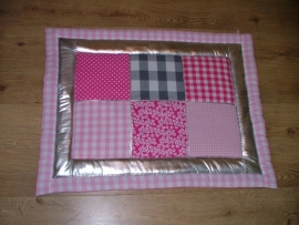 Boxkleed `prinses` roze/fuchsia/zilver