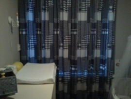 Gordijnen patchwork donkergrijs