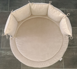 Set rond Mila luxe stof beige
