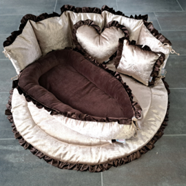 Set rond Jovano velvet croco met satijnen ruche