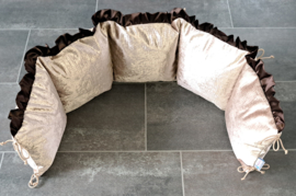 Set rond Maxime velvet croco met satijnen ruche