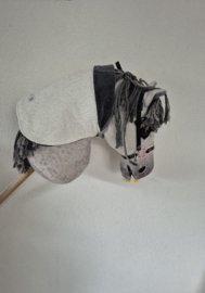 (V) Hobbyhorse dekentje donkergrijs/off-white