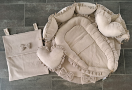 Set rond Sven nicky velours met hydrofiele ruche