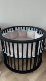 Set rond Timo nicky velours met satijnen ruche