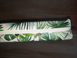 Kussen kallax katoen monstera bladeren wit/groen 39 x 147 cm