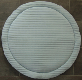 Boxkleed rond wafelkatoen/grove wafelkatoen