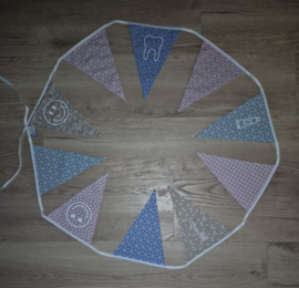 Stoffen slinger bedrukt tand/tandenborstel/tandpasta/smiley