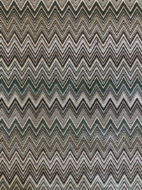 Luxe stof Murano zigzag smal blauw