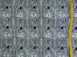 (V) Tricot zebra zwart/off-white