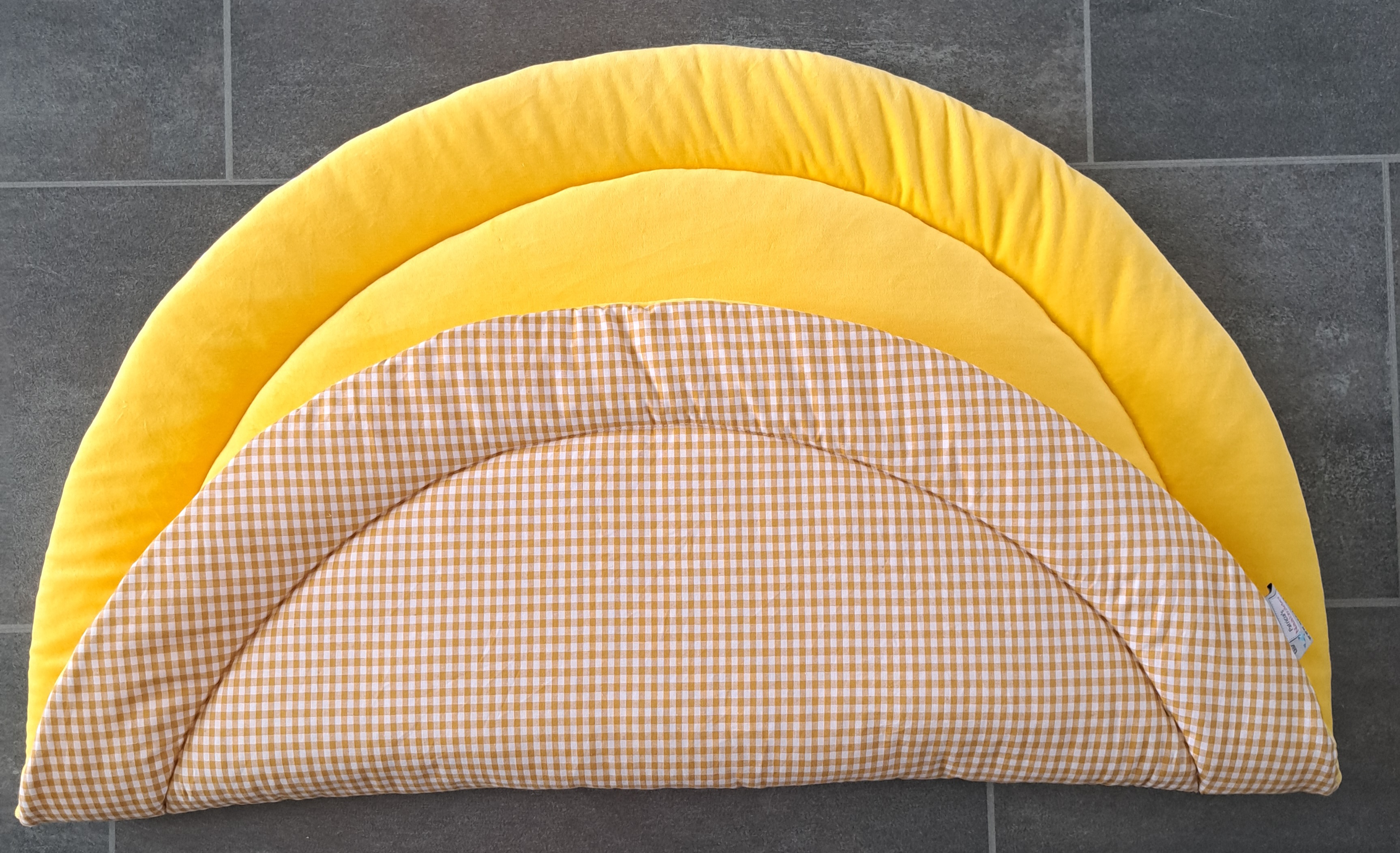 Boxkleed rond nicky velours/kleine ruit