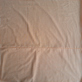 SO Dekbedovertrek bb ruit 5 mm 200 x 200 cm met 2 kussenslopen oranje/wit