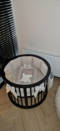 Set rond Mila luxe stof beige