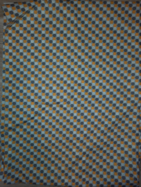 Katoen hexagon wit/grijs/geel