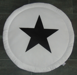 Boxkleed rond zwart/wit/ster