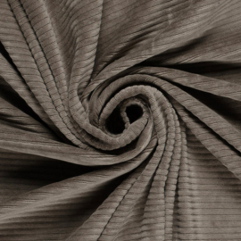 Brede rib velours taupe (054)