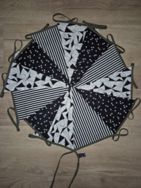 Stoffen slinger zwart/wit