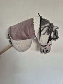 (V) Hobbyhorse dekentje taupe/off-white