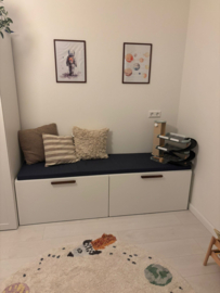 Kussen småstad bank canvas uni 180 x 50 cm