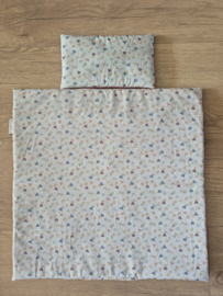 Dekbedovertrekset hartjes pastel/wafelkatoen