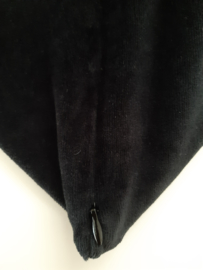 (V) Kussenhoes nicky velours zwart 50 x 50 cm