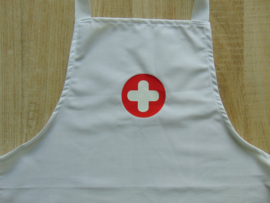 (V)Kinderschort verpleger/verpleegster wit/rood