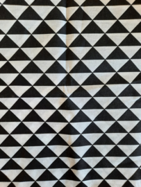 Katoen kleine driehoeken zwart/wit