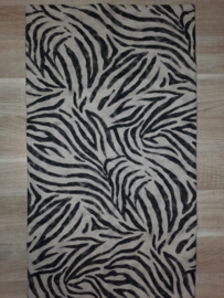 Canvas zebrastrepen beige/zwart