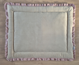 Boxkleed nicky velours met hydrofiele ruche