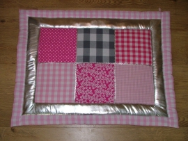 Boxkleed `prinses` roze/fuchsia/zilver