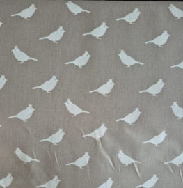 Canvas beige met vogels