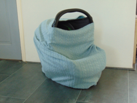 Borstvoedingsdoek kabel ijsblauw