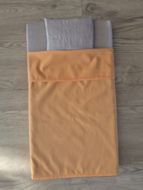 (V) Lakentje 50 x 50 cm uni katoen licht oranje