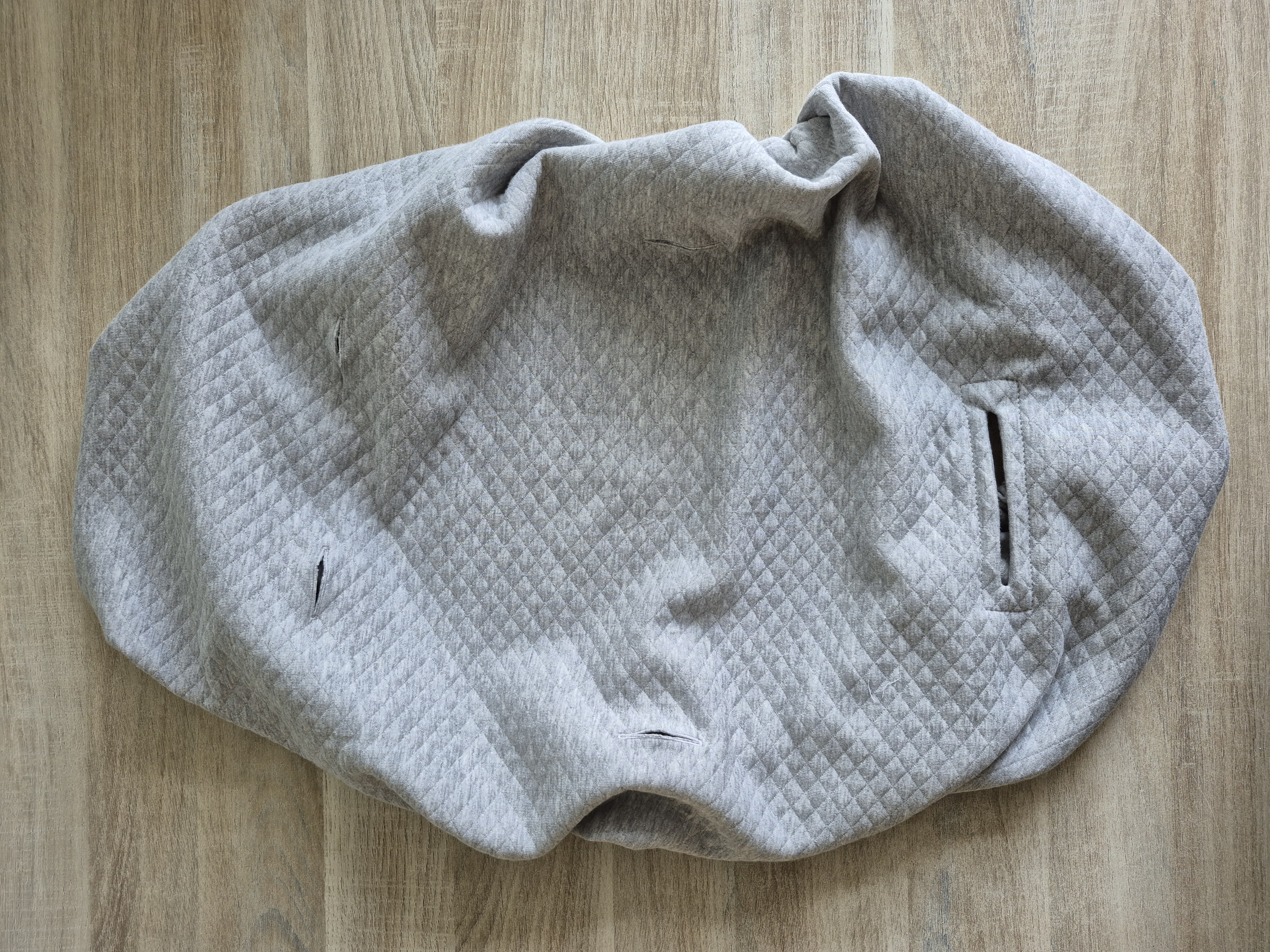 (V) Wipstoelhoes Beaba tricot diamond grijs gemêleerd