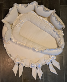 Set rond Eva nicky velours met satijnen ruche
