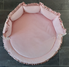 Set rond Noah nicky velours met satijnen ruche